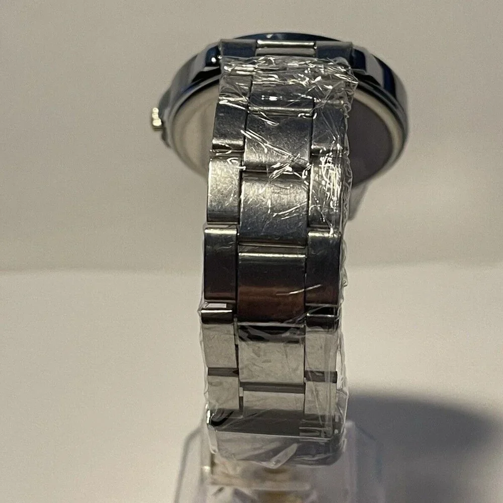 CINCINNATI BENGALS NFL Team Logo Men's Stainless-Steel Silver Analog Watch NEW